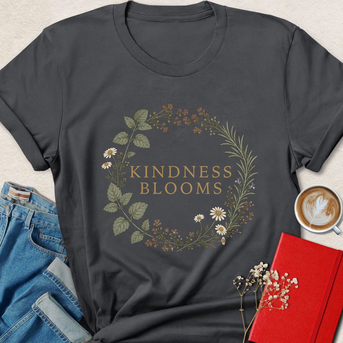 Kindness Blooms Botanical T-shirt