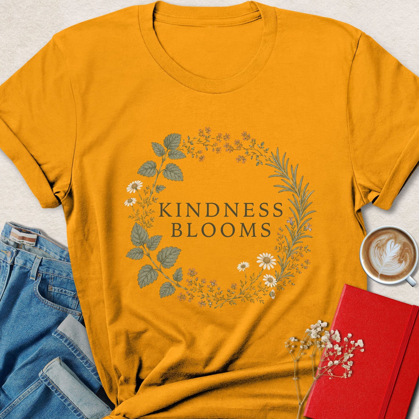 Kindness Blooms Botanical T-shirt