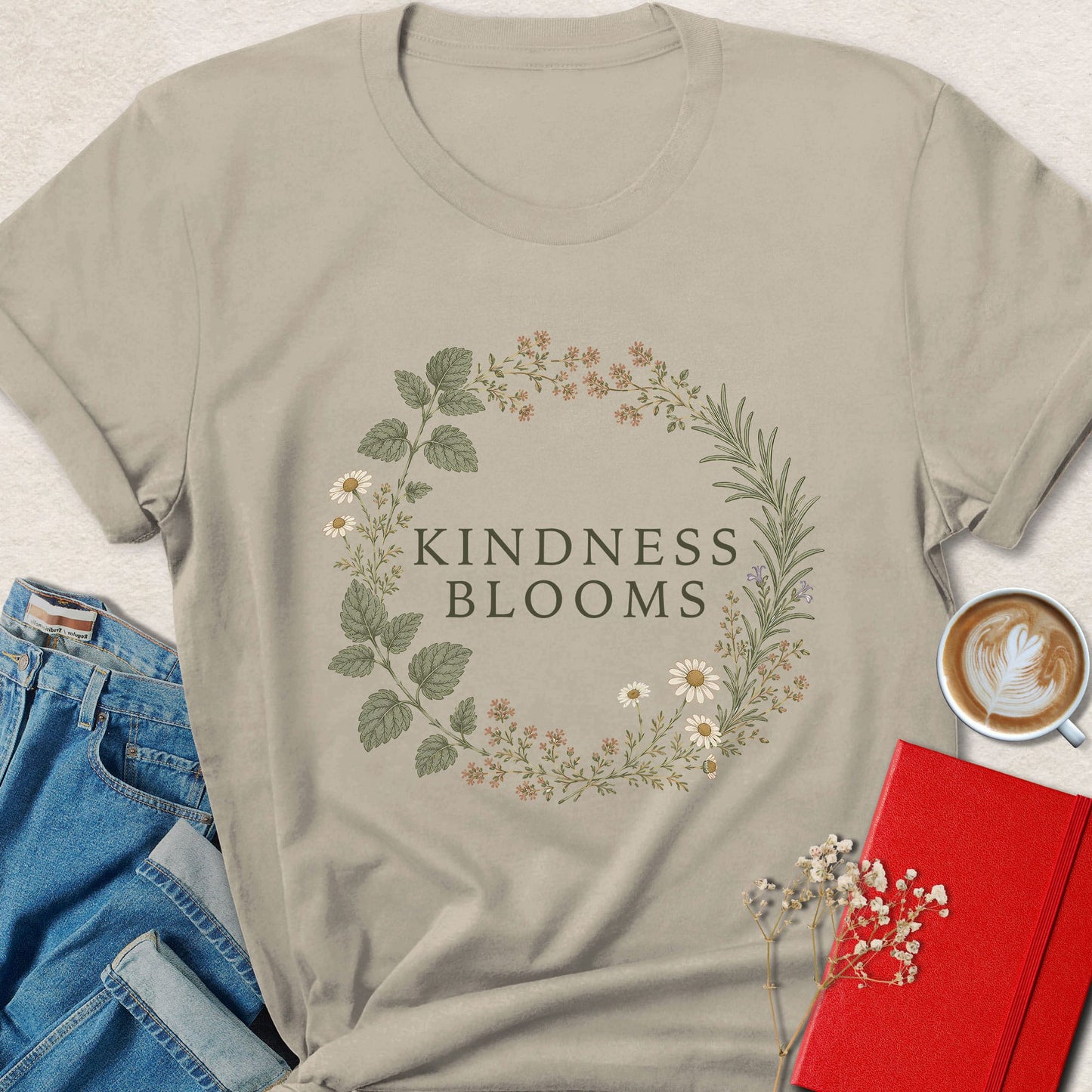Kindness Blooms Botanical T-shirt