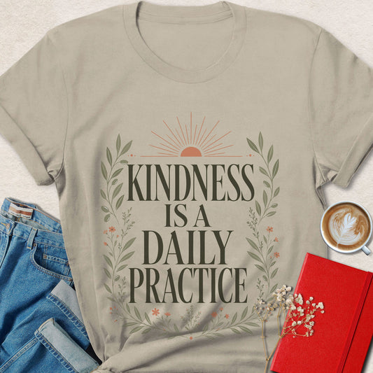 Kindness Is a Daily Practice Inspirational T-shirt