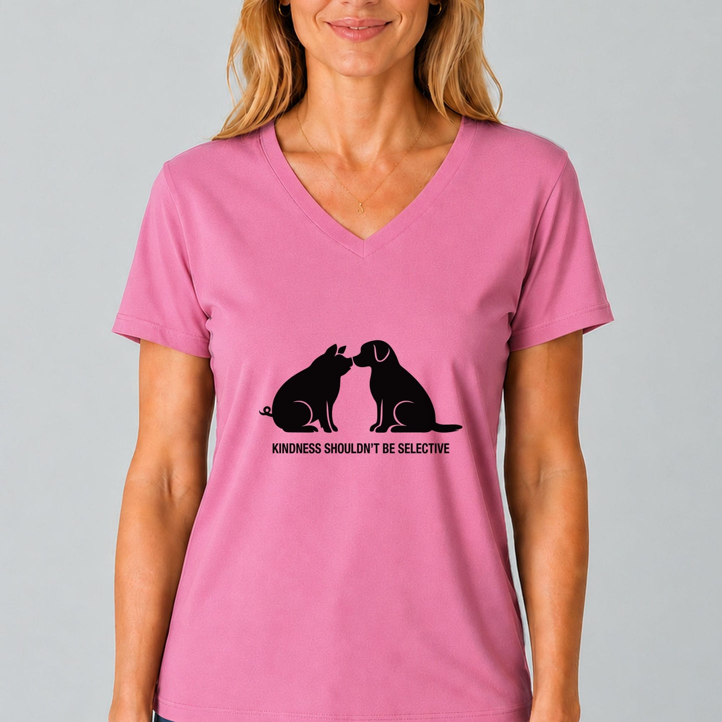 Kindness Shouldn’t Be Selective V-Neck | Vegan Tee