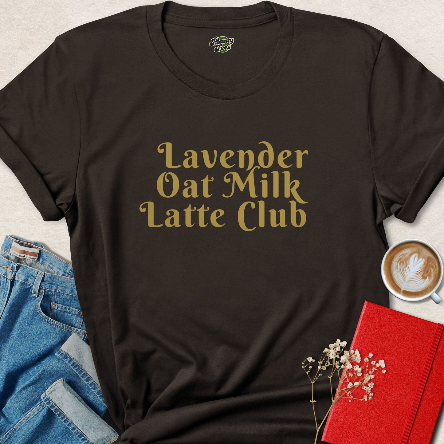 Lavender Oat Milk Latte Club Vegan Coffee Tee