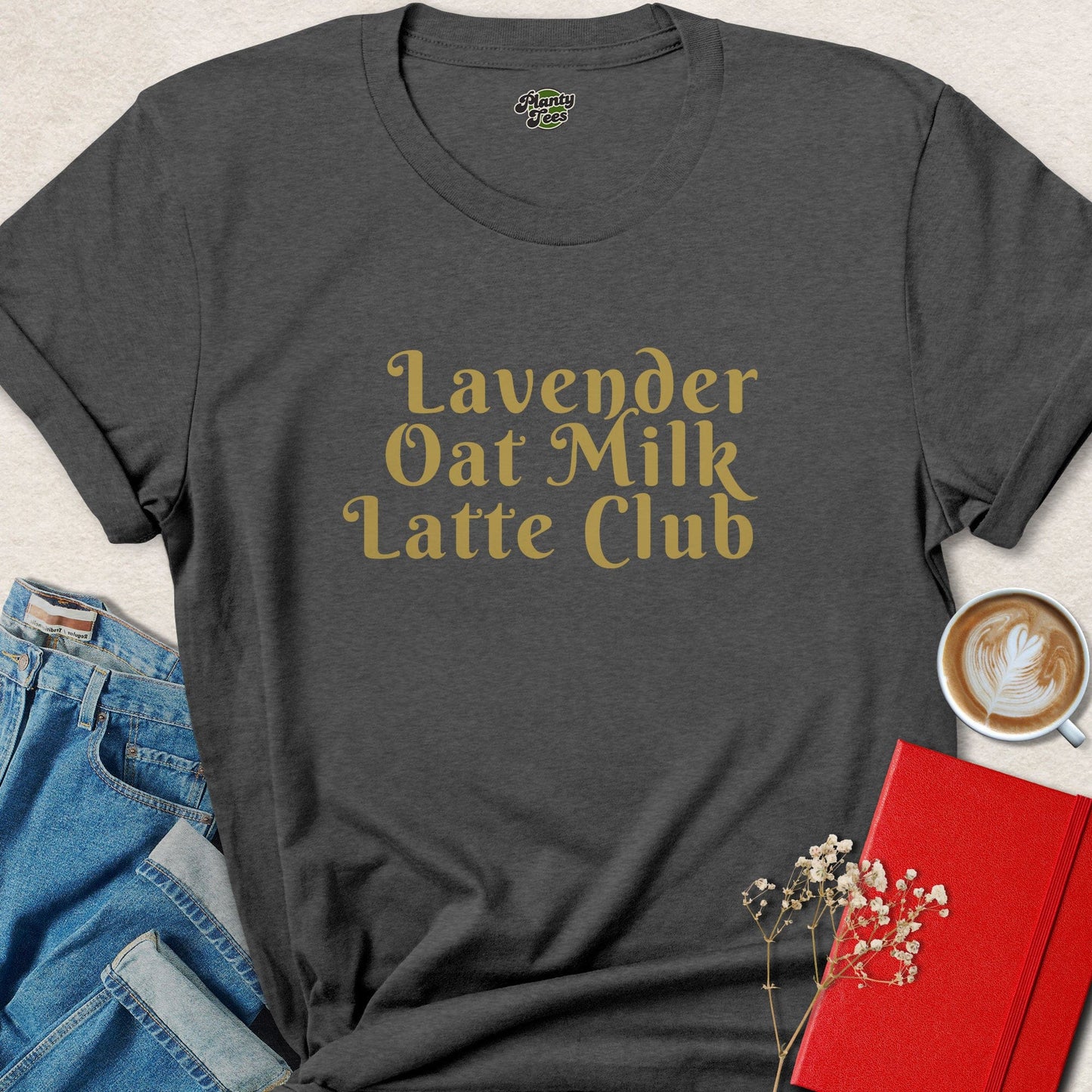 Lavender Oat Milk Latte Club Vegan Coffee Tee