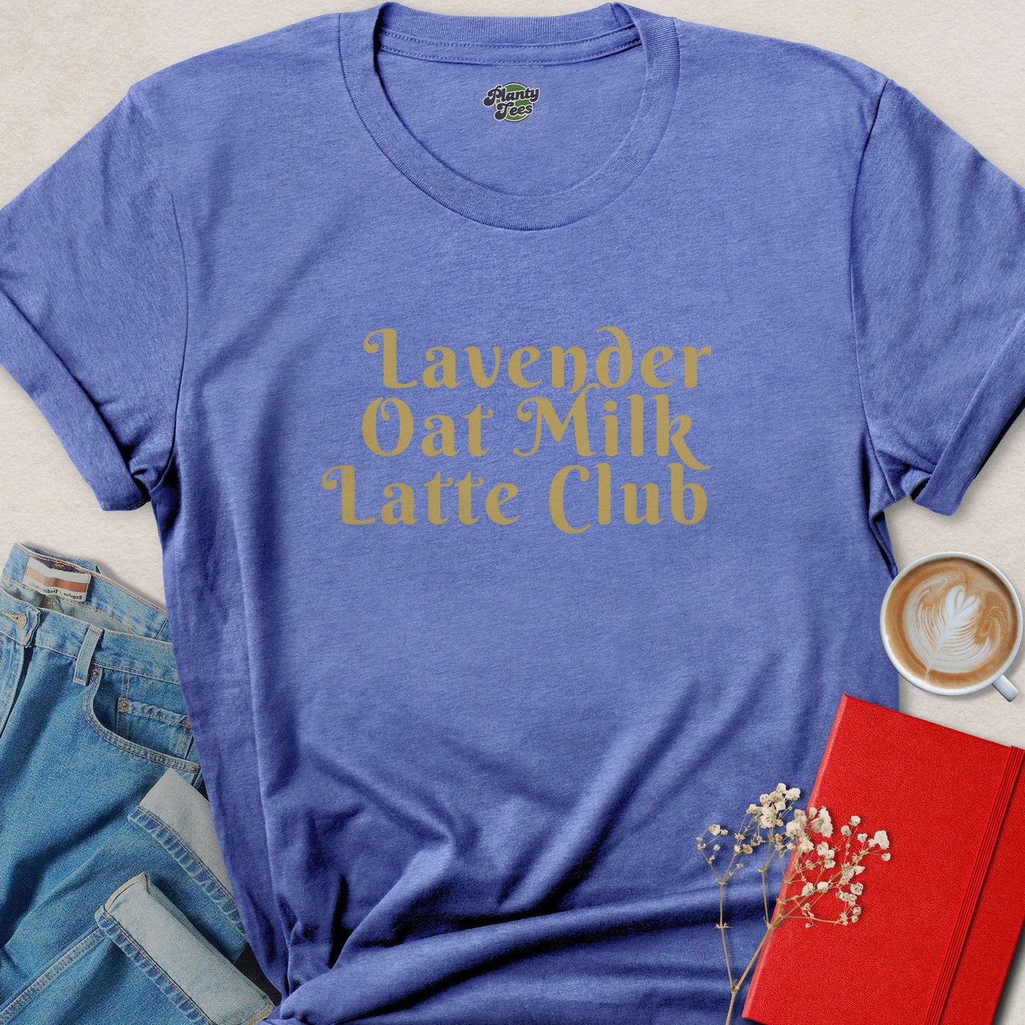 Lavender Oat Milk Latte Club Vegan Coffee Tee