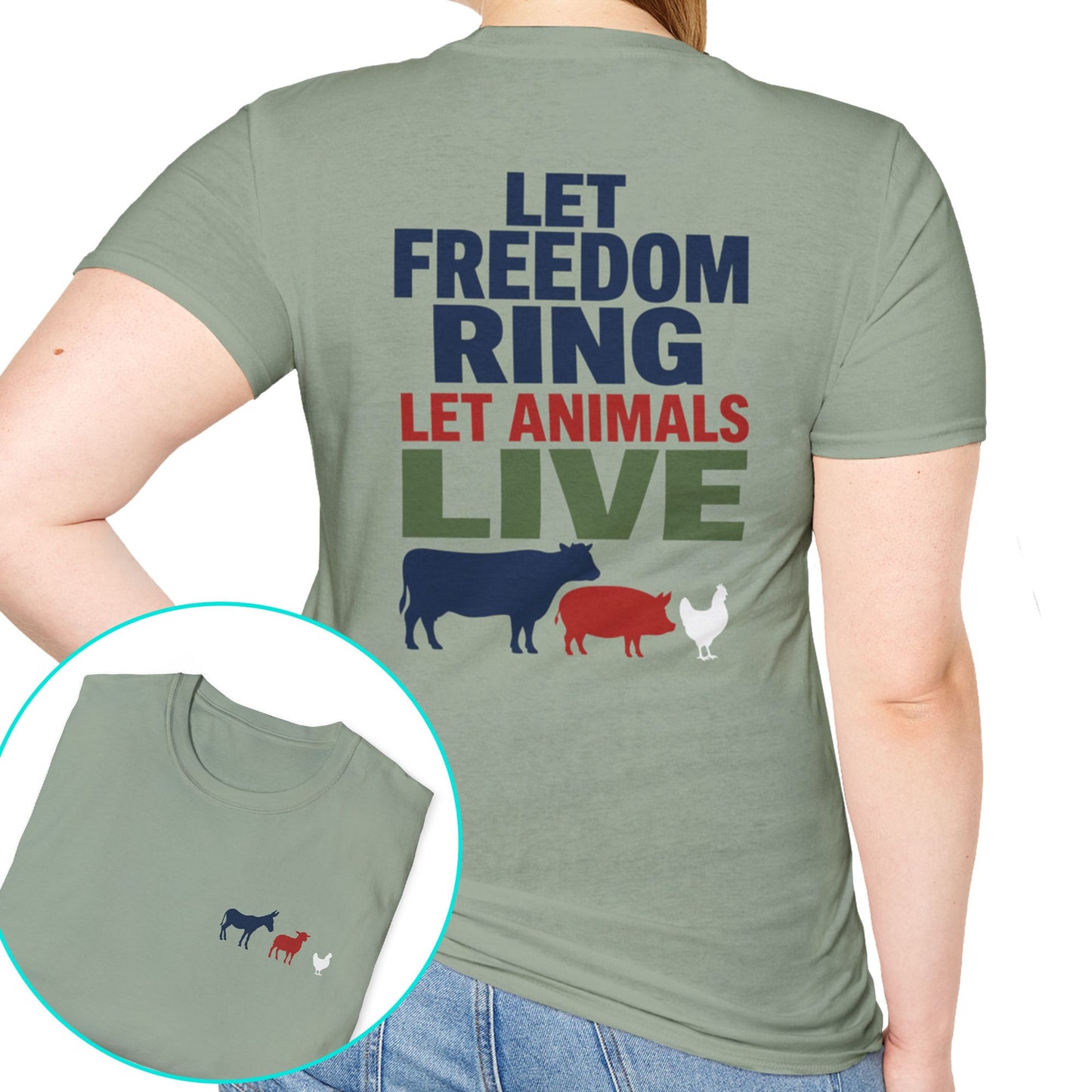 Let Animals Live Back Print T-Shirt