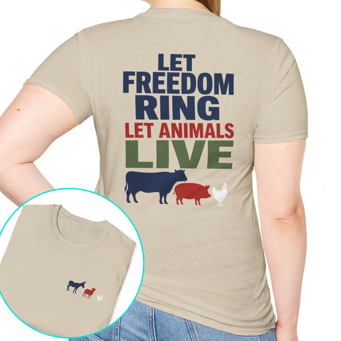 Let Animals Live Back Print T-Shirt