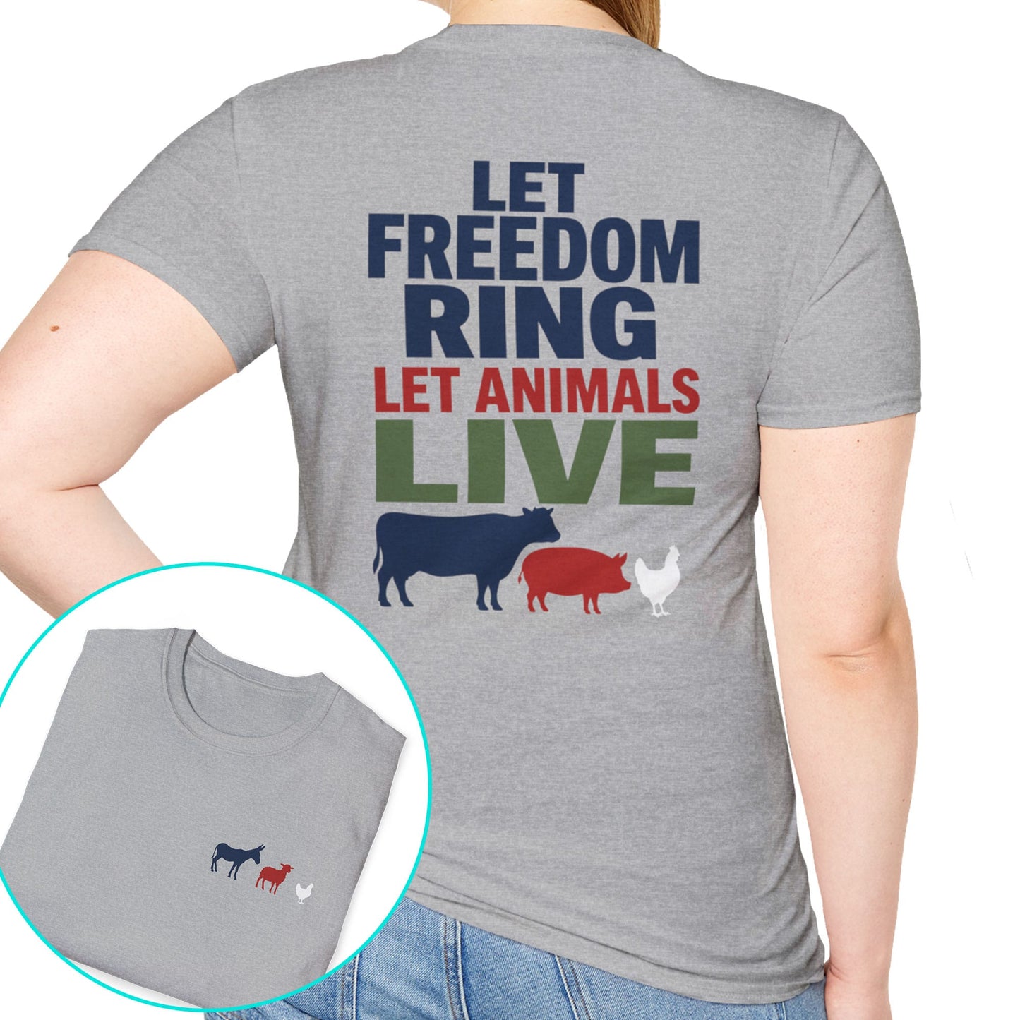 Let Animals Live Back Print T-Shirt
