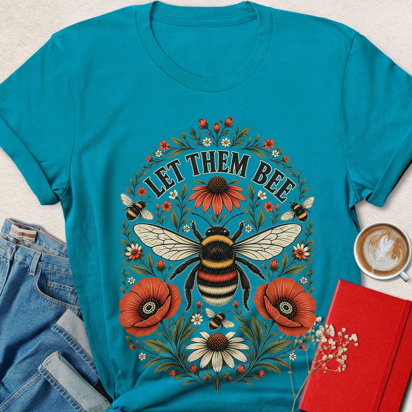 Let Them Bee Floral T-Shirt