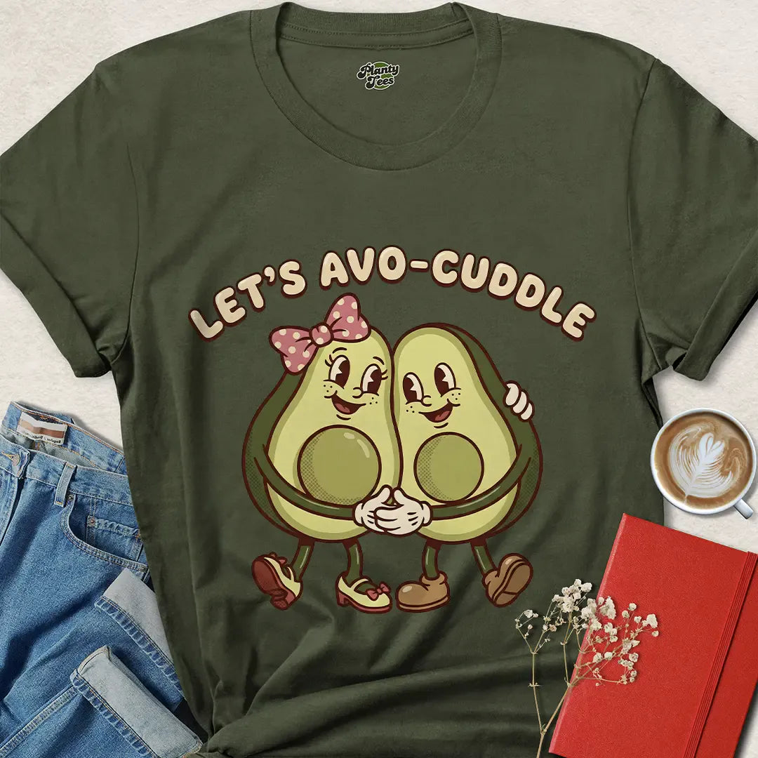 Funny Vegan Valentine's Day T-Shirt – Cute Avo-Cuddle Gift Idea | Shop Eco-Friendly Love Tees