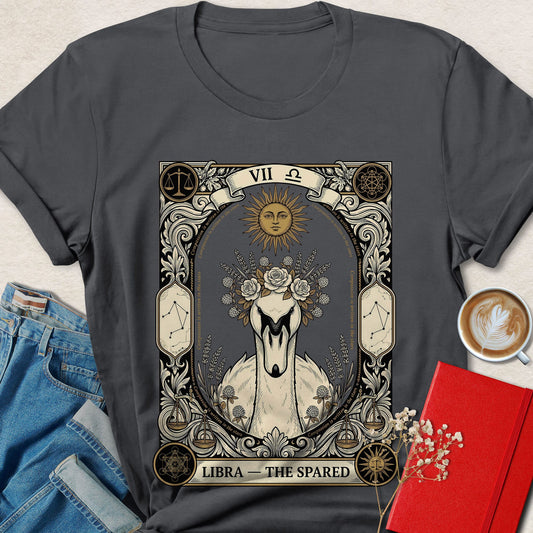 Libra Tarot Vegan Shirt Zodiac Astrology Plant Based Tee