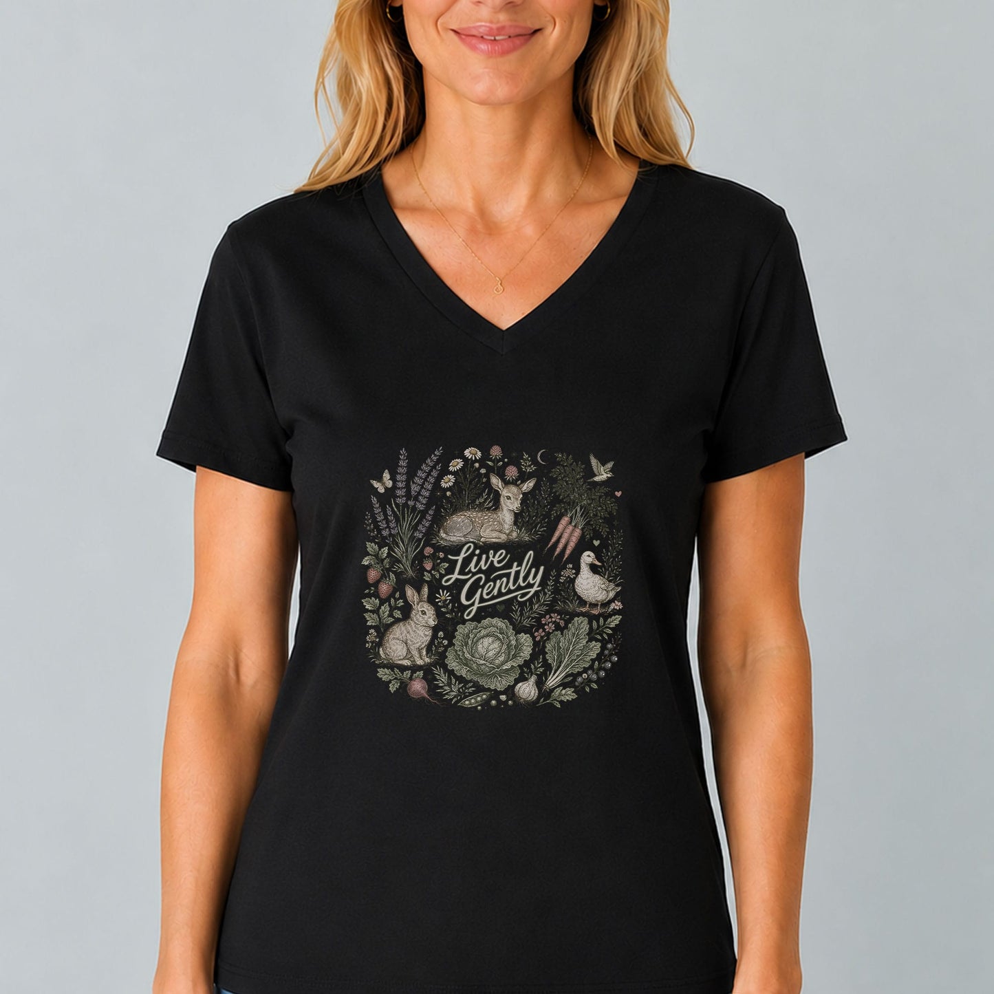 Live Gently V-Neck Shirt