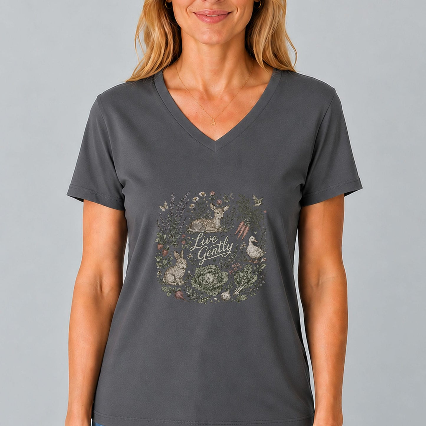 Live Gently V-Neck Shirt