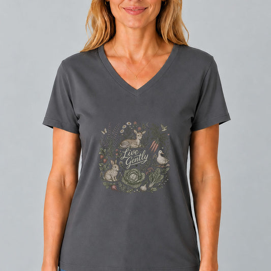 Live Gently V-Neck Shirt