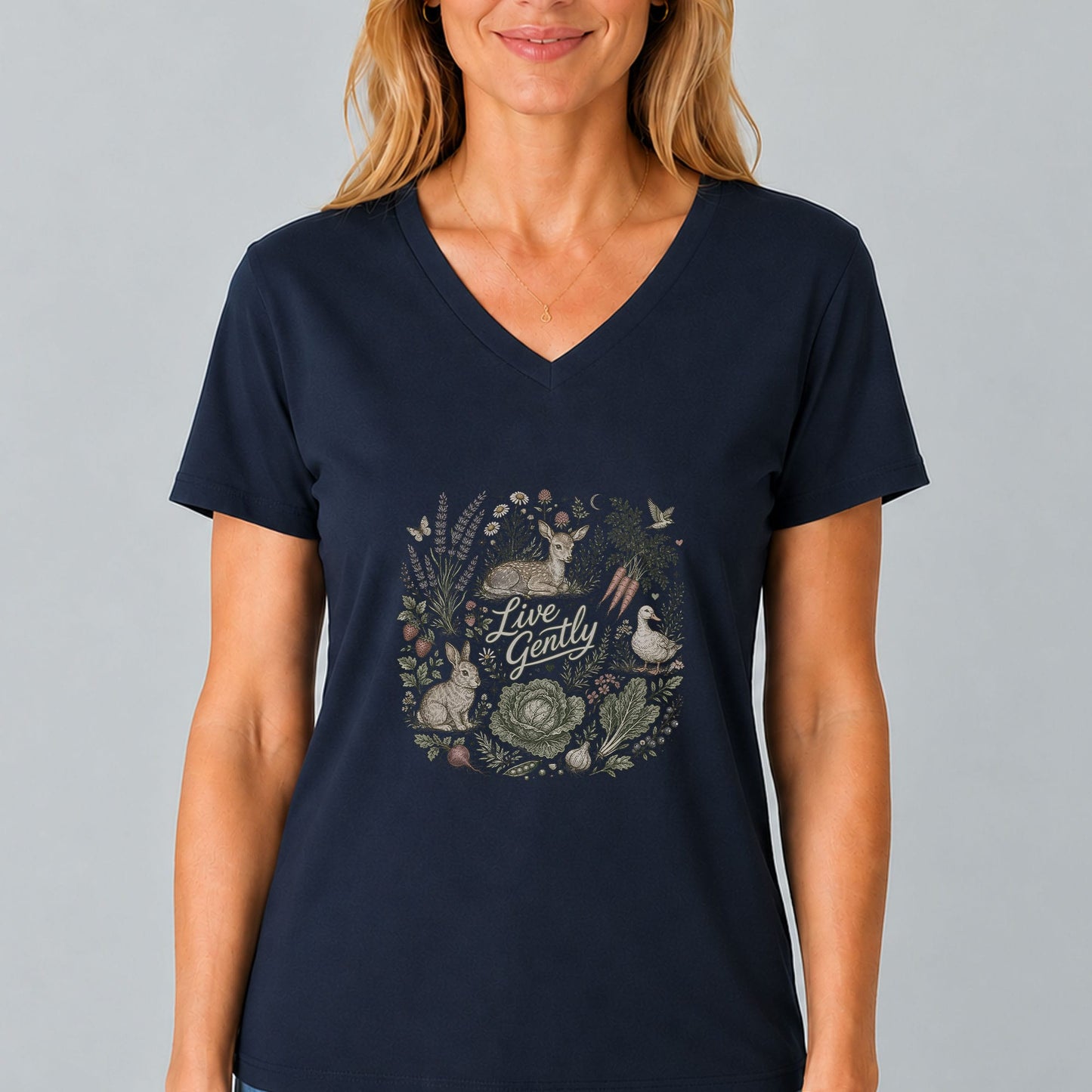 Live Gently V-Neck Shirt