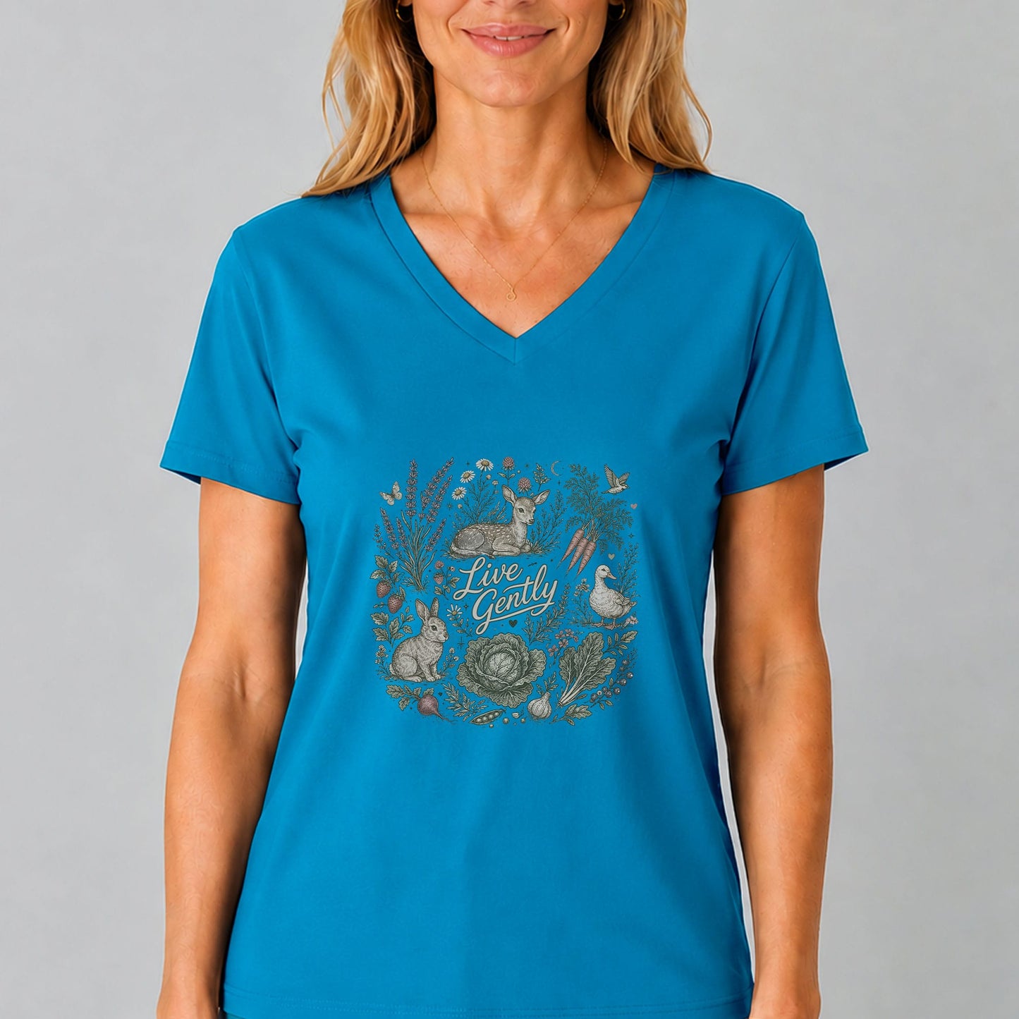 Live Gently V-Neck Shirt