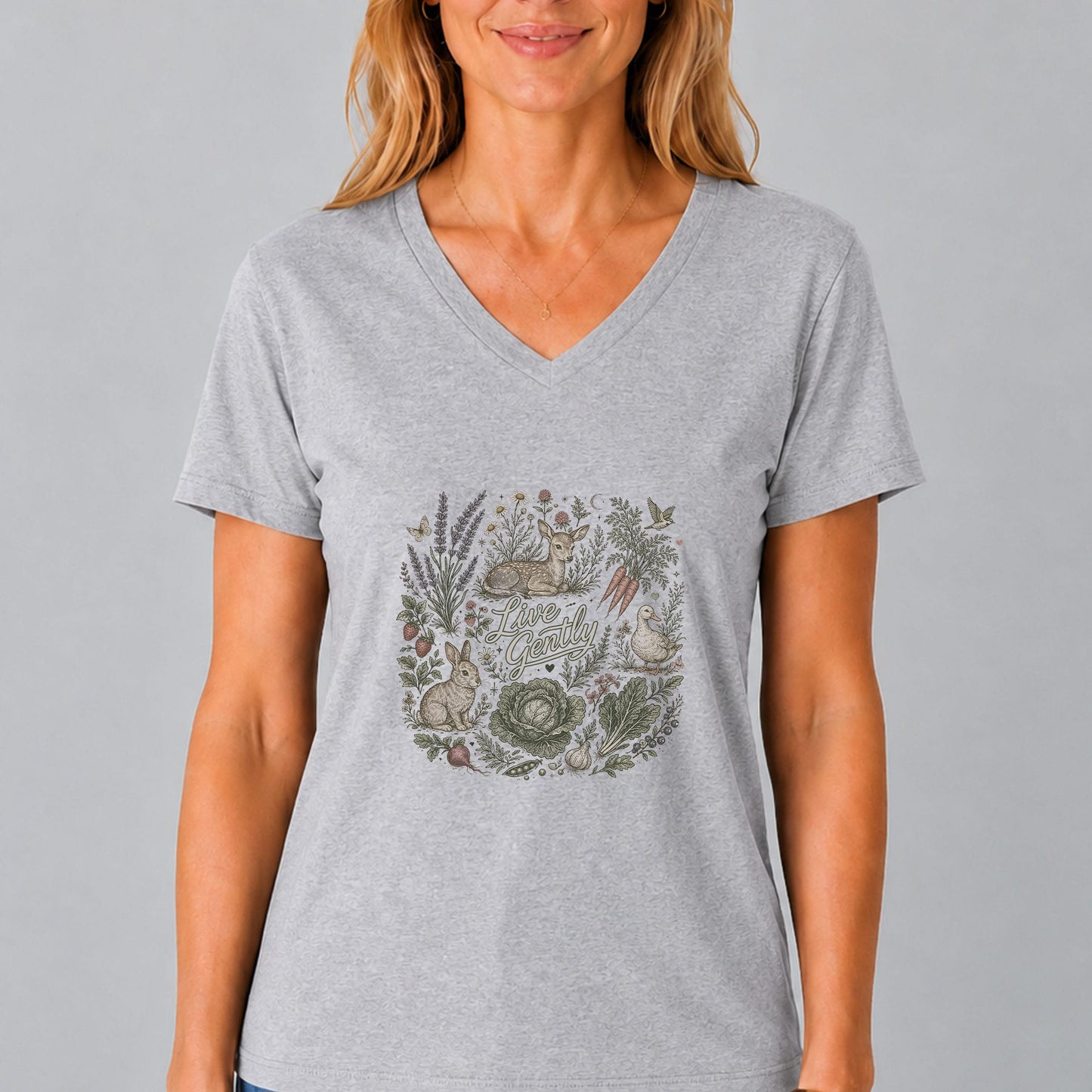 Live Gently V-Neck Shirt