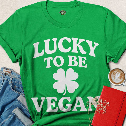 Lucky to Be Vegan Shirt | Bold St. Patrick’s Day Tee for Proud Vegans – Get Yours Now