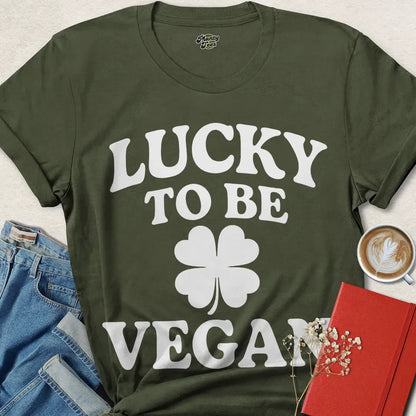 Lucky to Be Vegan Shirt | Bold St. Patrick’s Day Tee for Proud Vegans – Get Yours Now