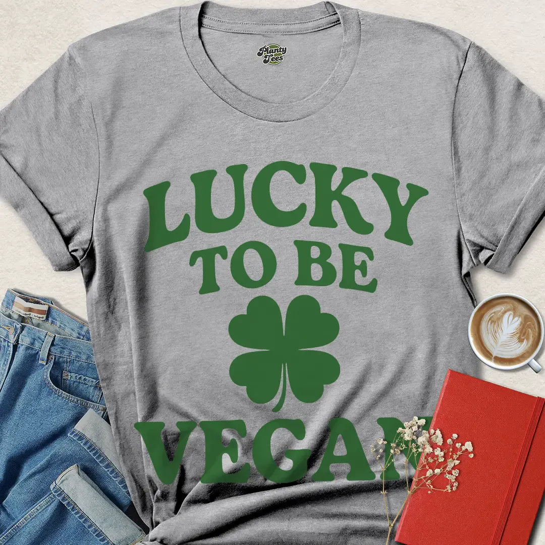 Lucky to Be Vegan Shirt | Bold St. Patrick’s Day Tee for Proud Vegans – Get Yours Now