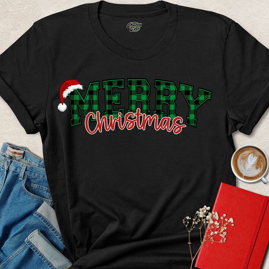 Green Buffalo Plaid Vegan Christmas Shirt – Festive & Fun