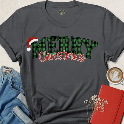 Green Buffalo Plaid Vegan Christmas Shirt – Festive & Fun