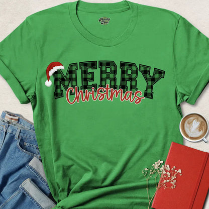 Green Buffalo Plaid Vegan Christmas Shirt – Festive & Fun