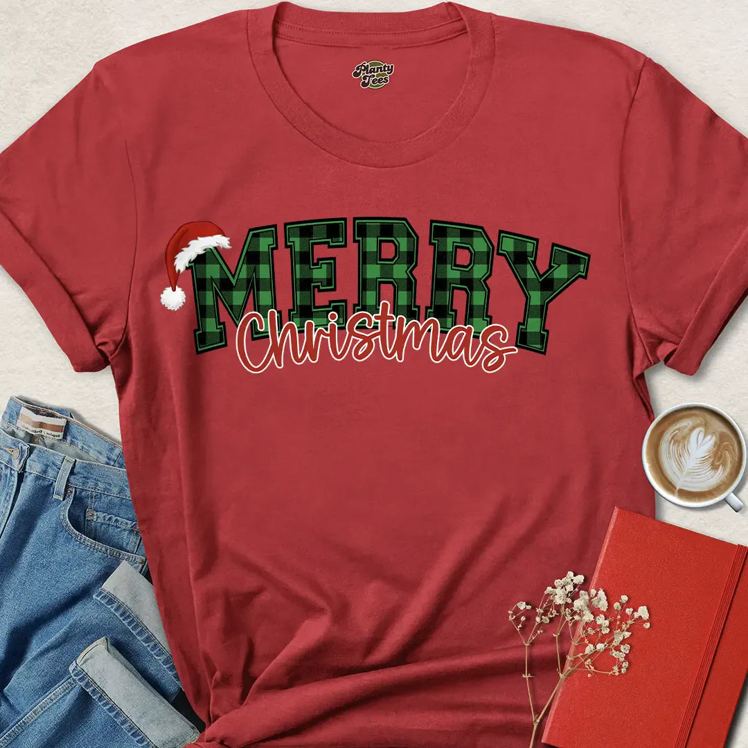 Green Buffalo Plaid Vegan Christmas Shirt – Festive & Fun