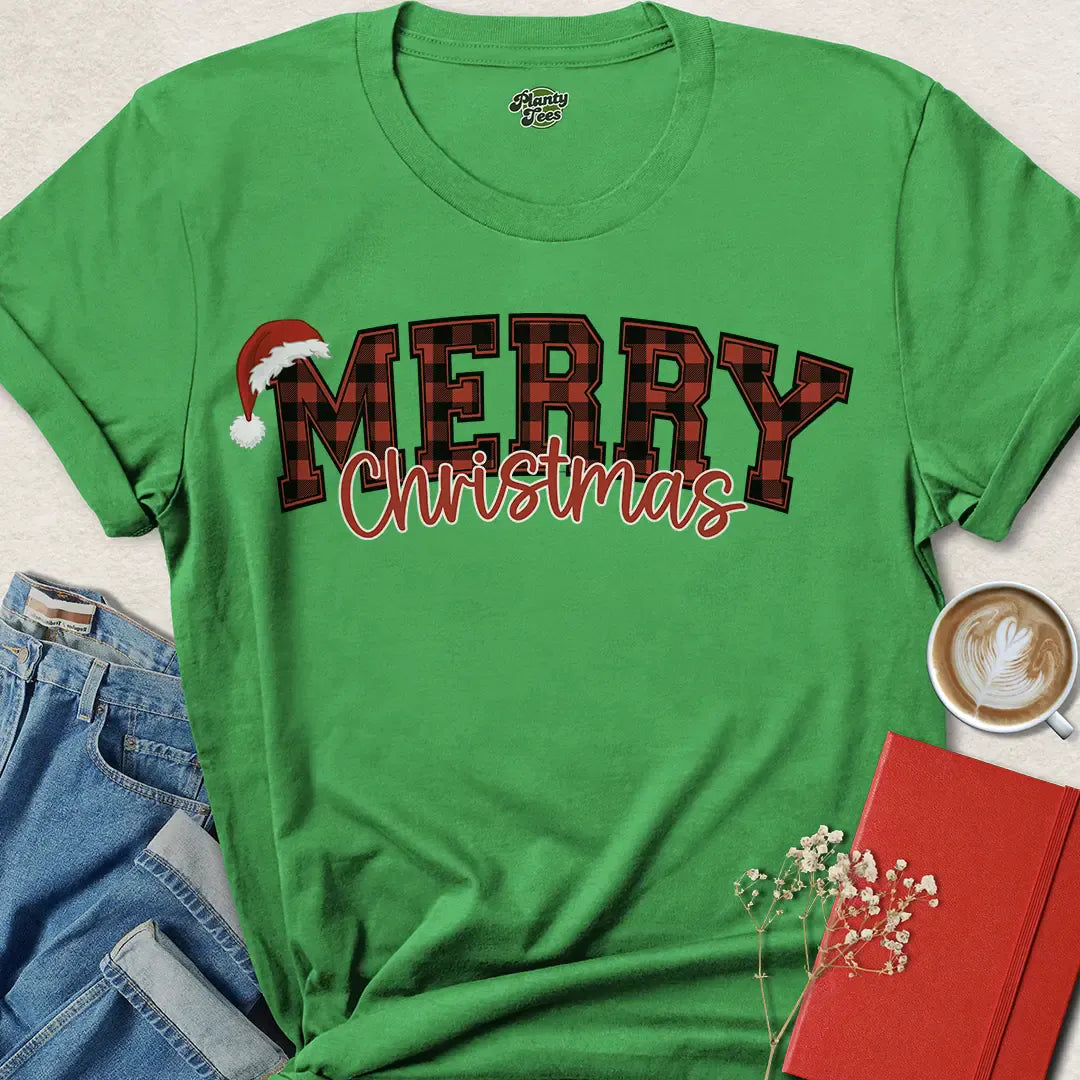 Red Buffalo Plaid Vegan Christmas Shirt – Eco Holiday Style