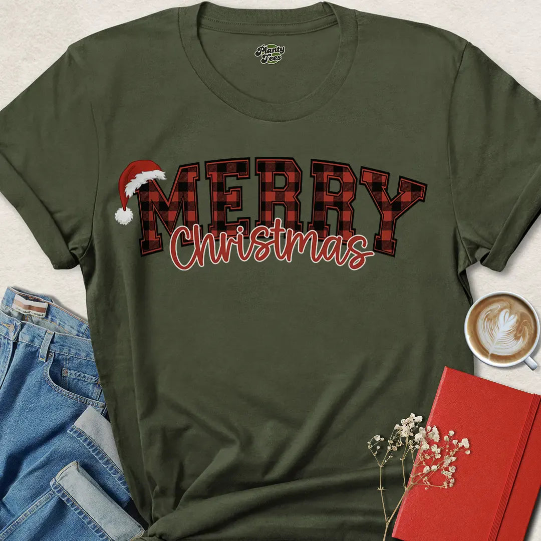 Red Buffalo Plaid Vegan Christmas Shirt – Eco Holiday Style