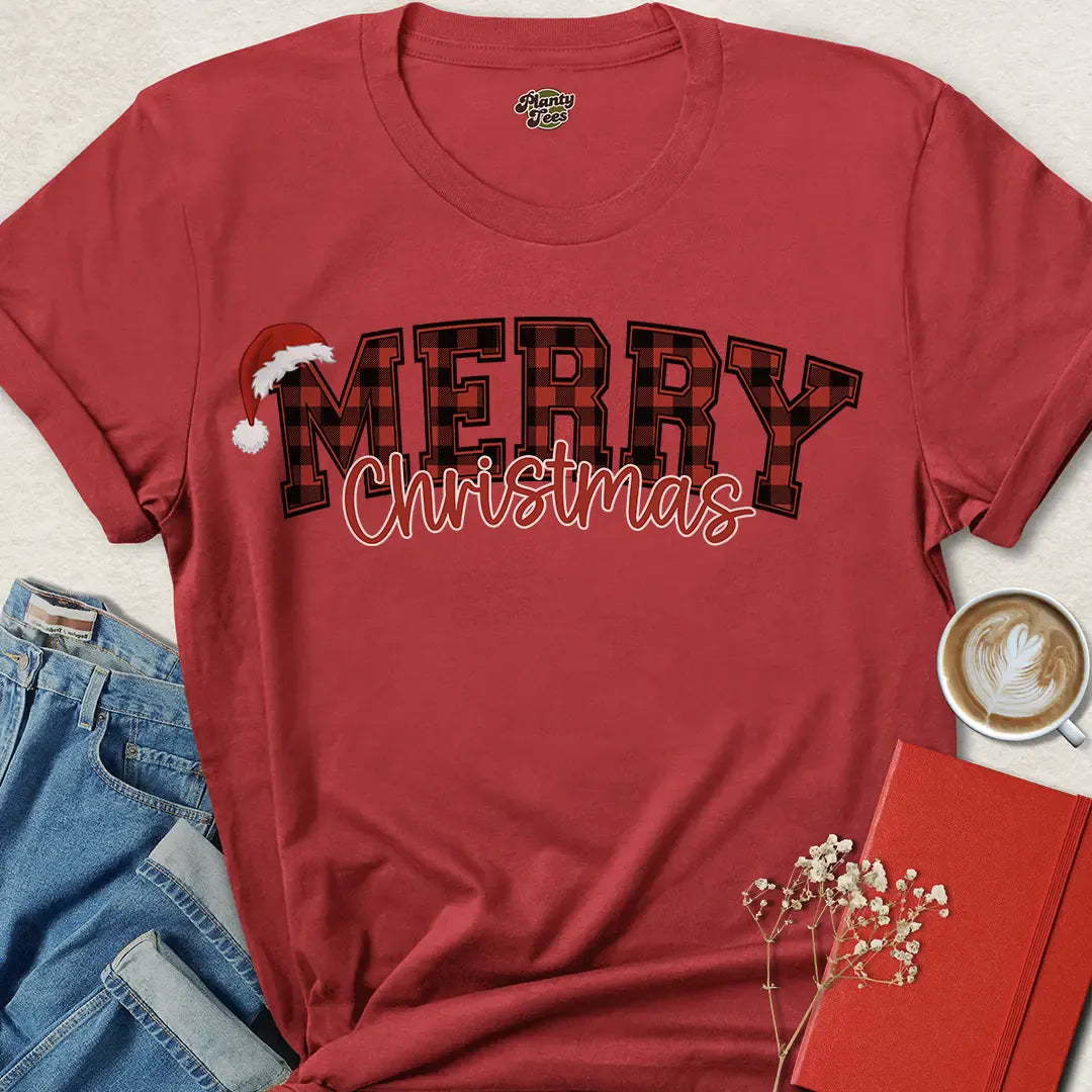 Red Buffalo Plaid Vegan Christmas Shirt – Eco Holiday Style