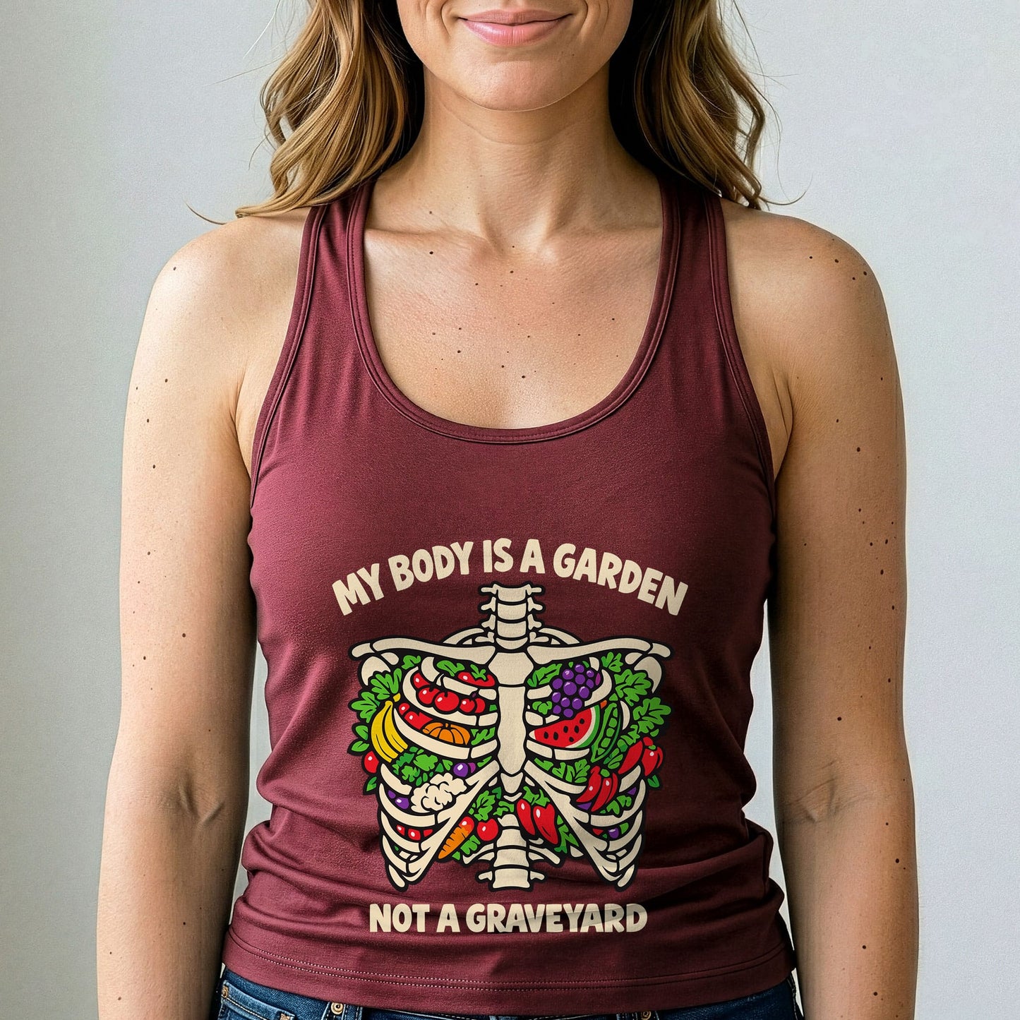 My Body Is A Garden Not A Graveyard Vegan Tank Top