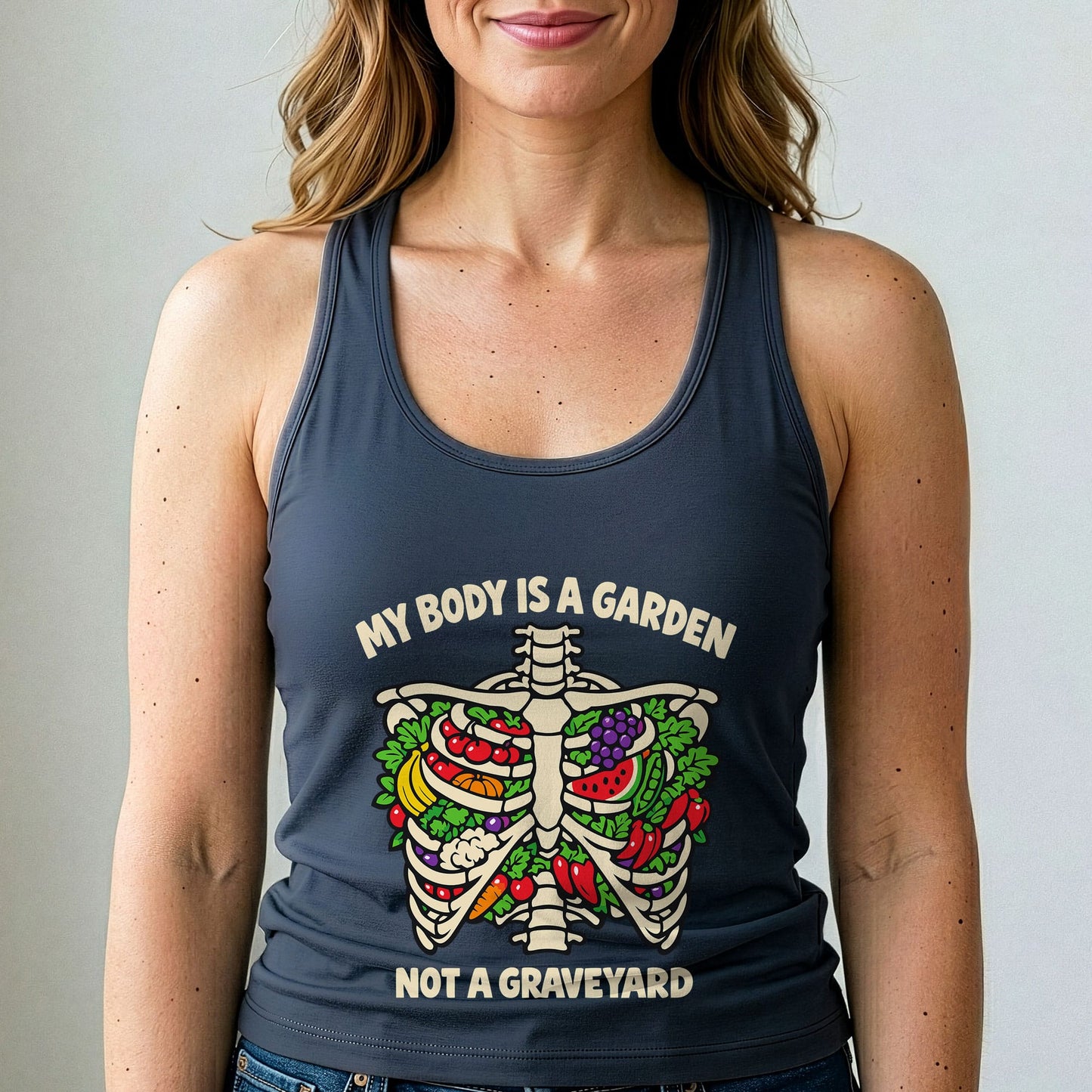 My Body Is A Garden Not A Graveyard Vegan Tank Top