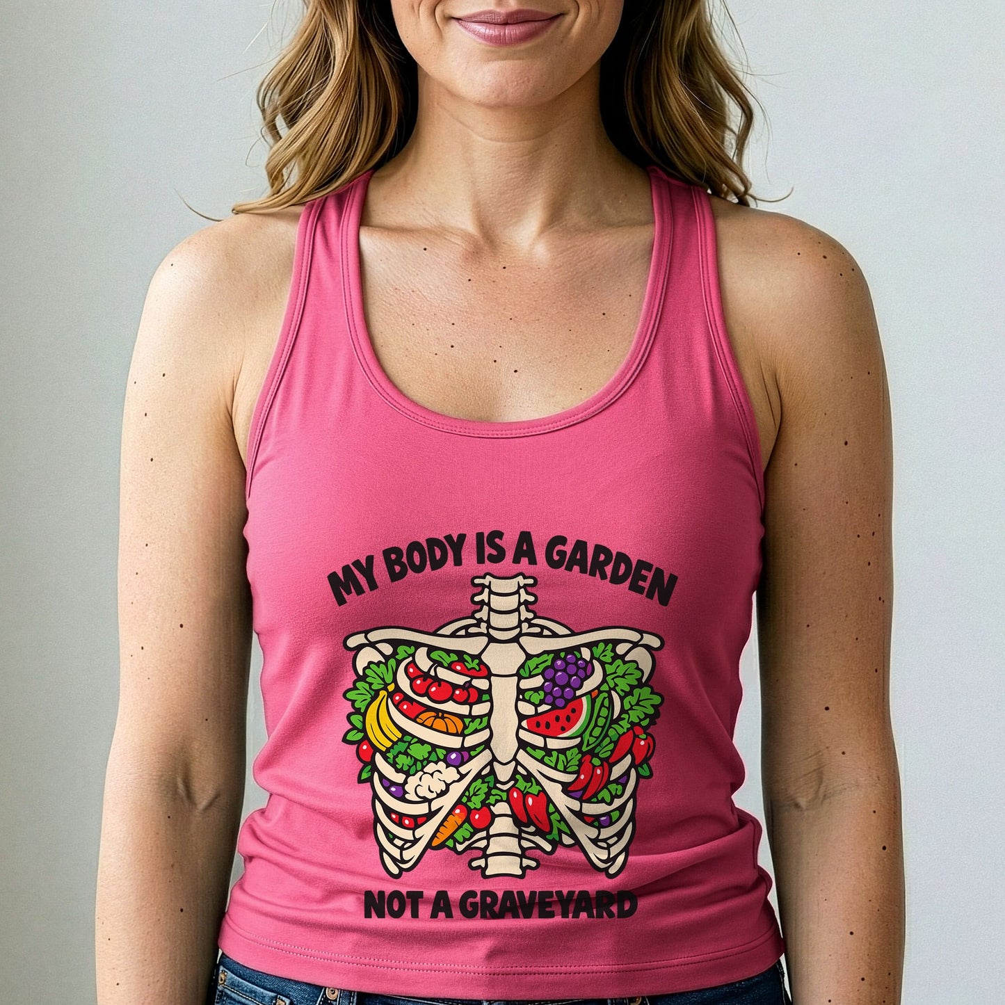 My Body Is A Garden Not A Graveyard Vegan Tank Top