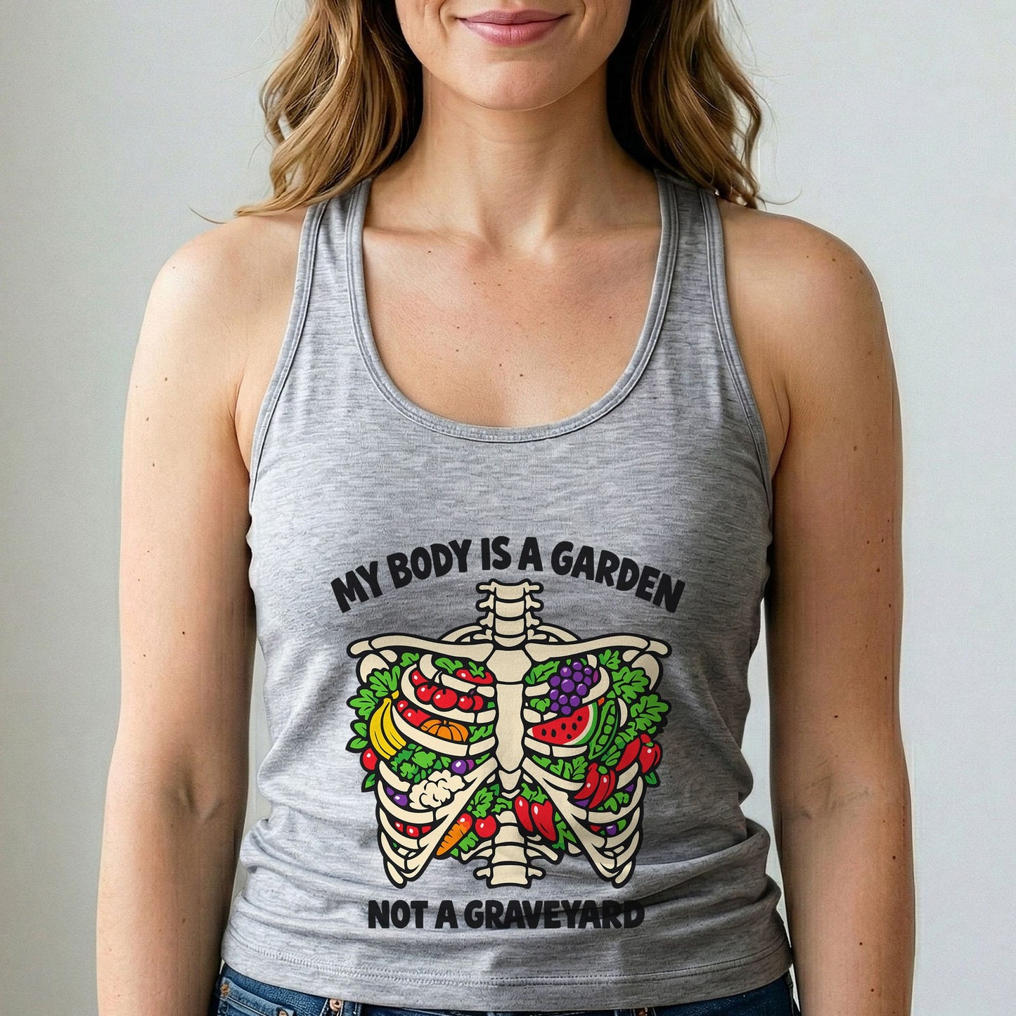 My Body Is A Garden Not A Graveyard Vegan Tank Top