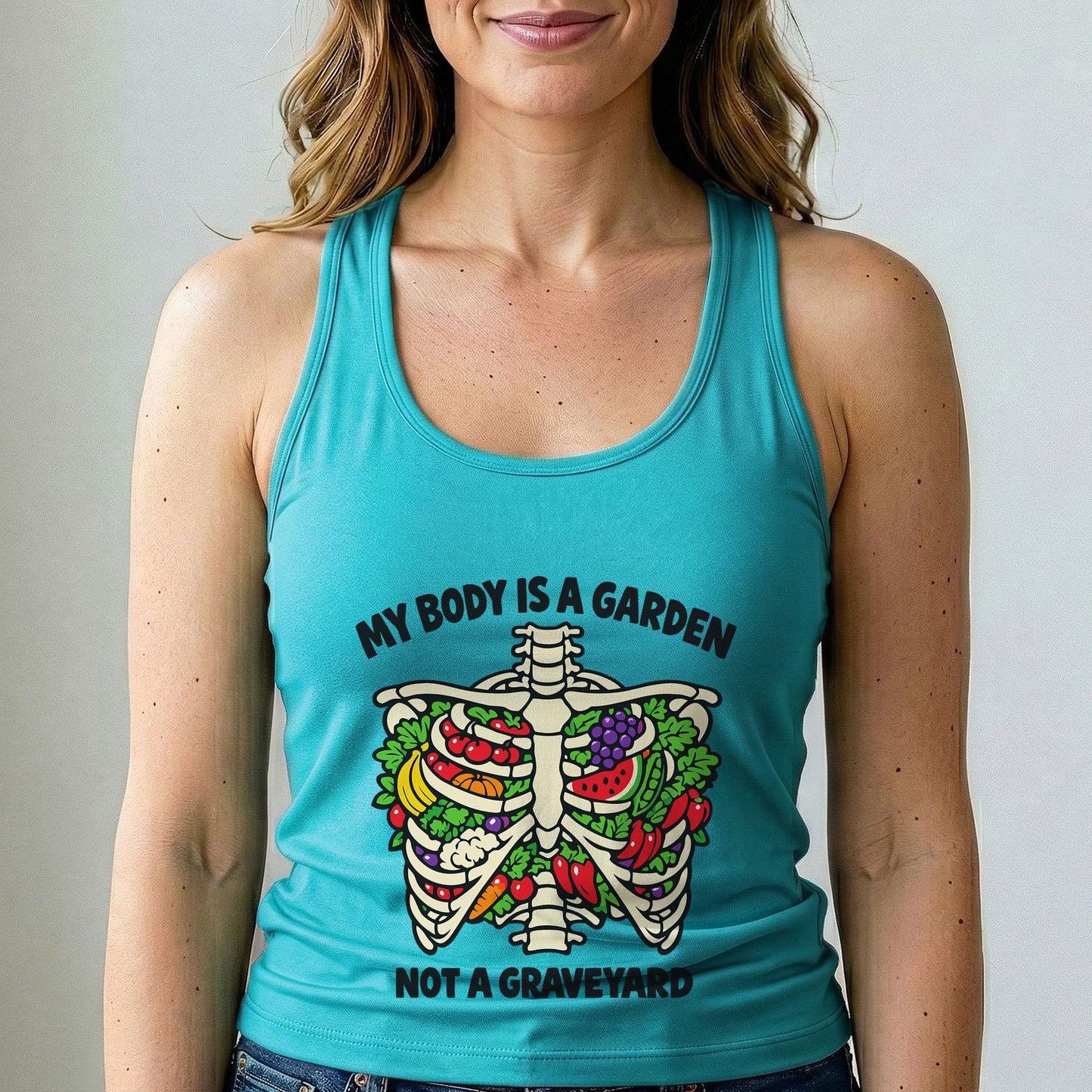 My Body Is A Garden Not A Graveyard Vegan Tank Top