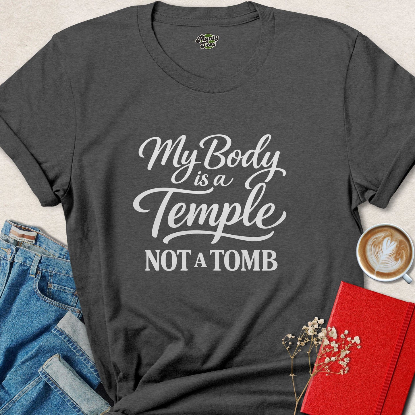 My Body Is a Temple Not a Tomb Vegan Animal Rights Shirt