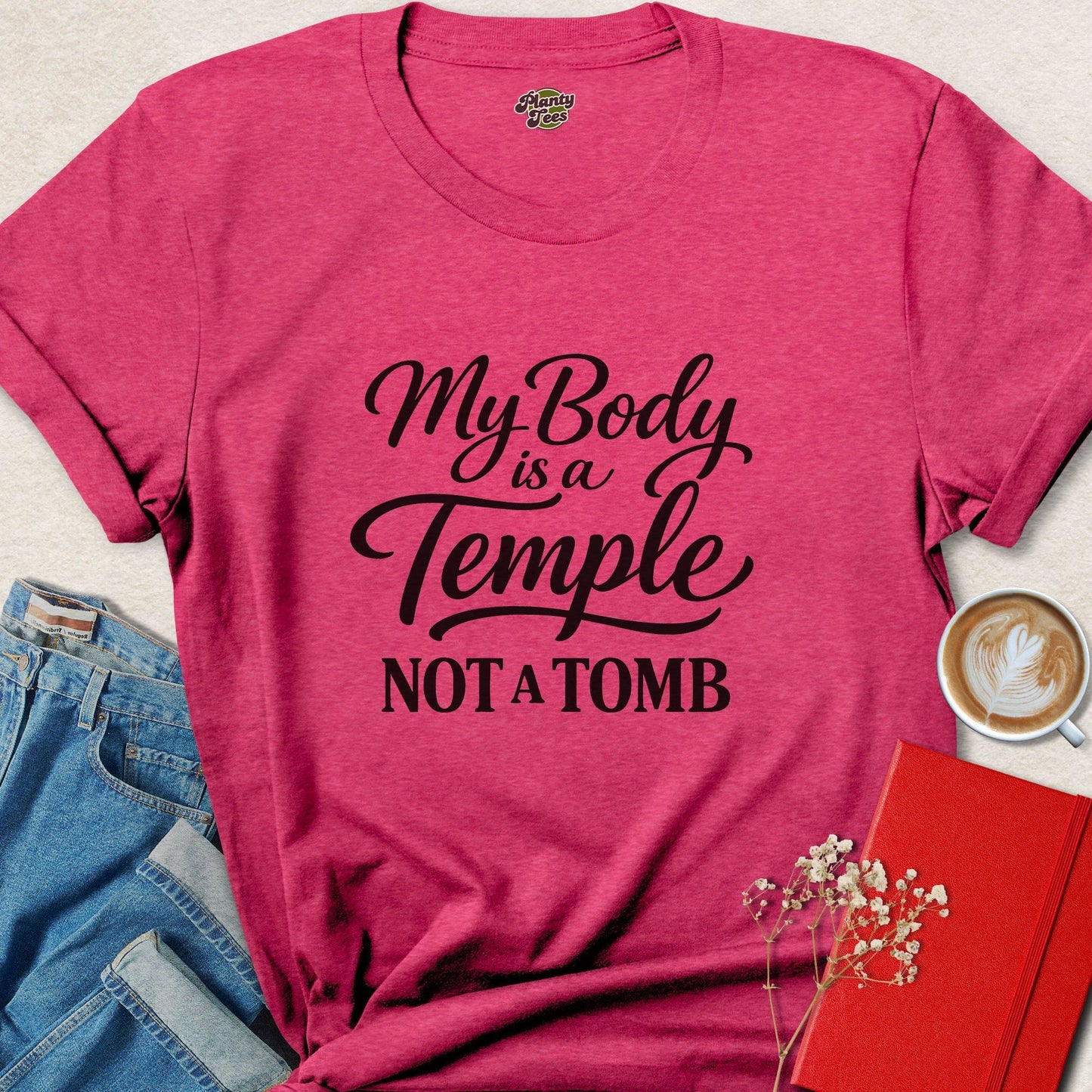 My Body Is a Temple Not a Tomb Vegan Animal Rights Shirt