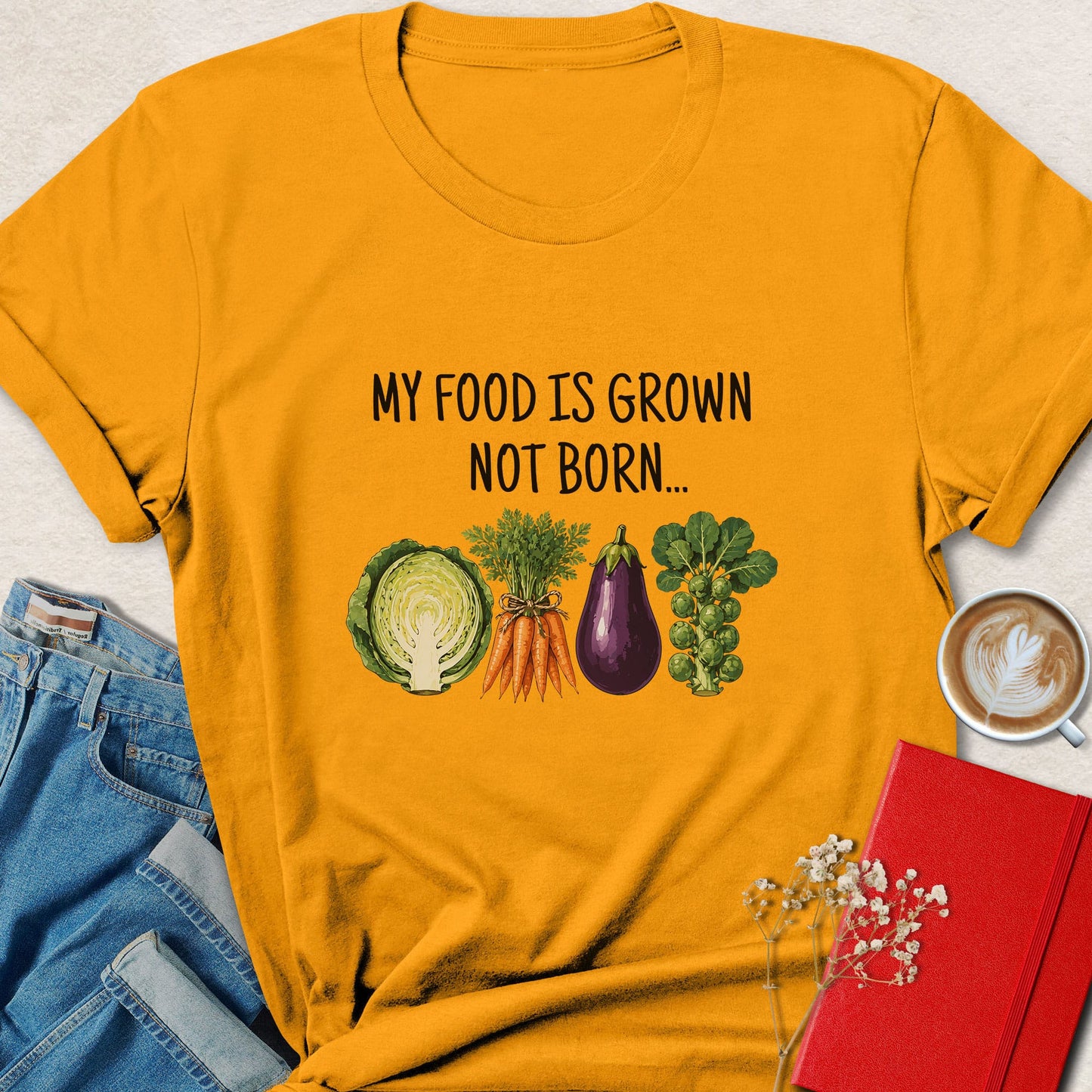 My Food Is Grown Not Born — Vegan T-Shirt