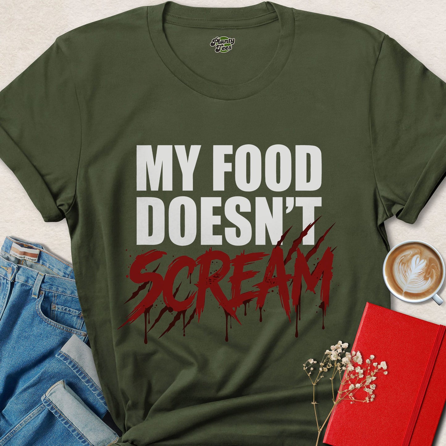 My Food Doesn’t Scream Vegan Shirt