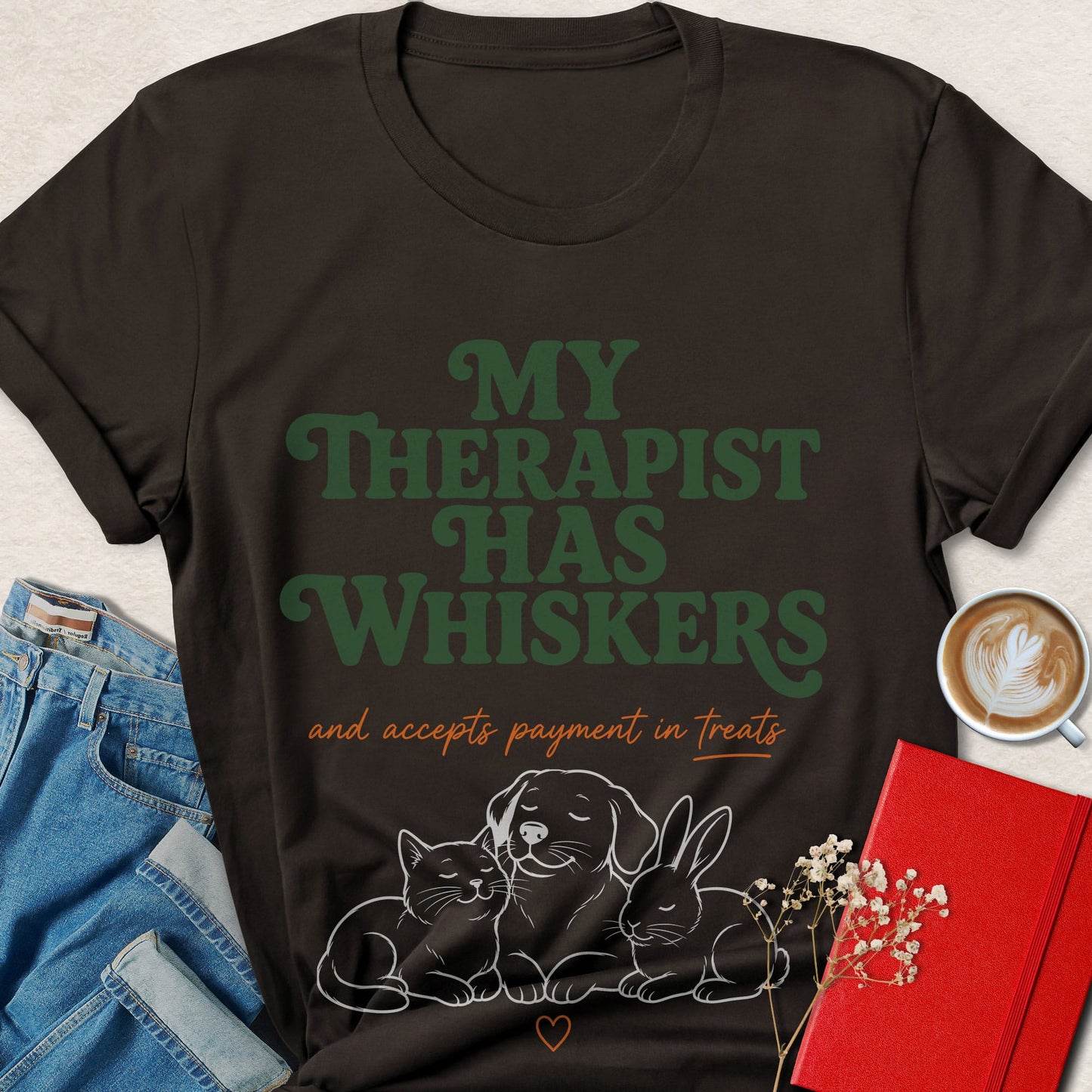 My Therapist Has Whiskers Cute Animal Lover T-shirt