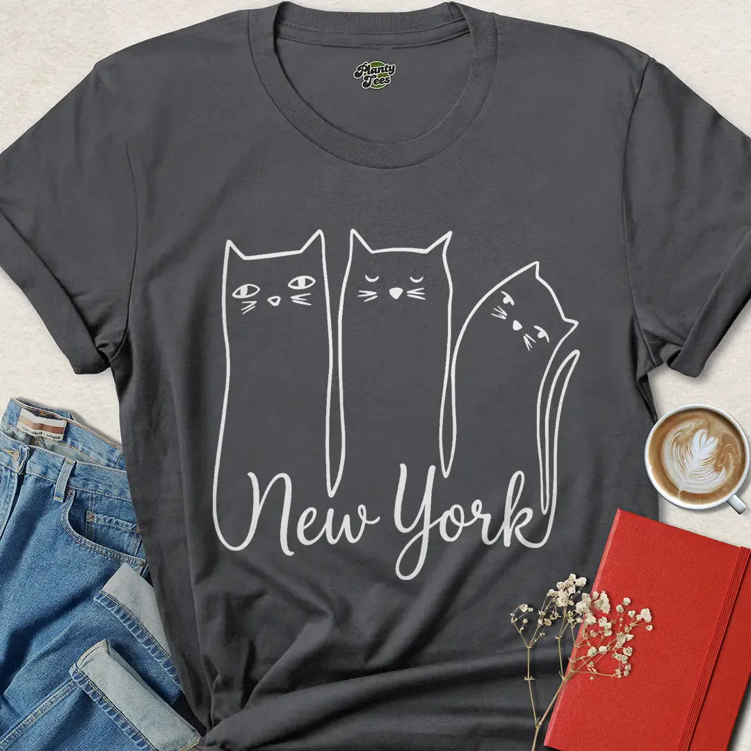 New York Cat Shirt – Minimalist Feline Design for Animal Lovers | Grab Yours Now