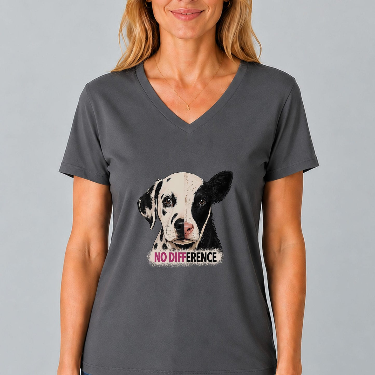 No Difference Vegan V-Neck T-Shirt