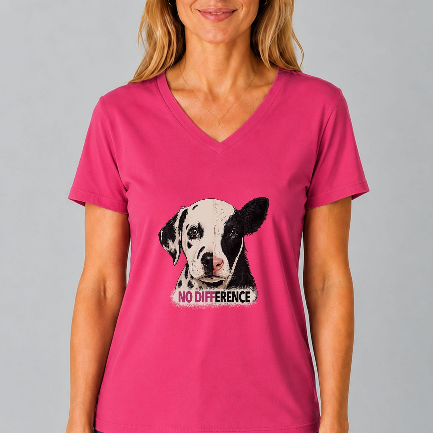 No Difference Vegan V-Neck T-Shirt