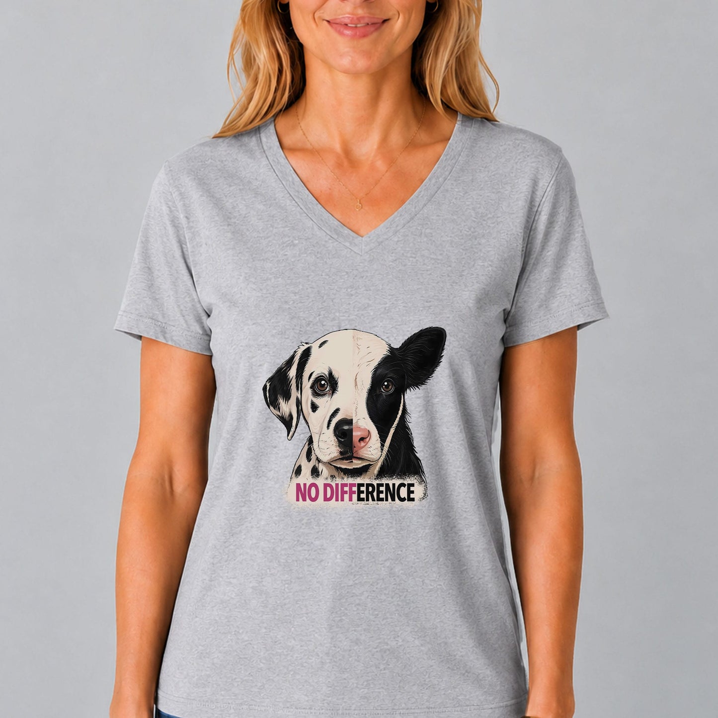 No Difference Vegan V-Neck T-Shirt