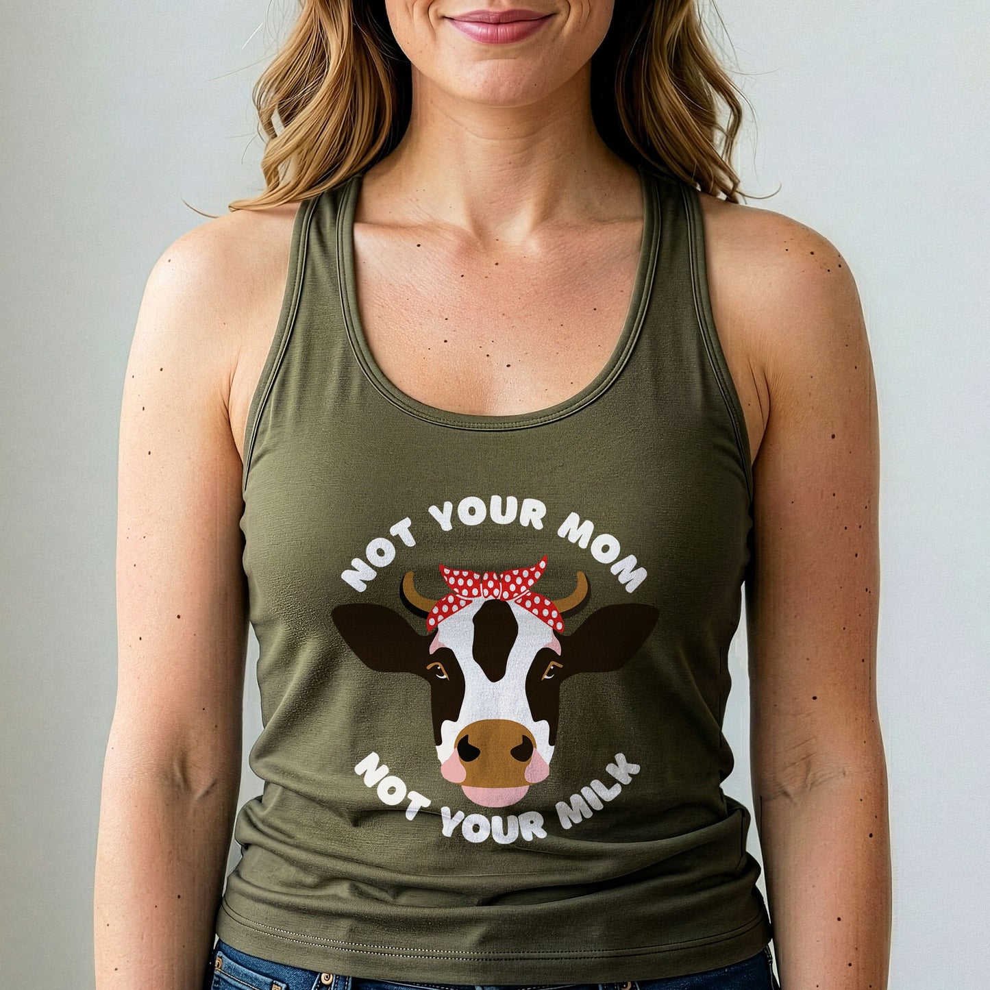 Not Your Mom Not Your Milk Tank Top Vegan Shirt