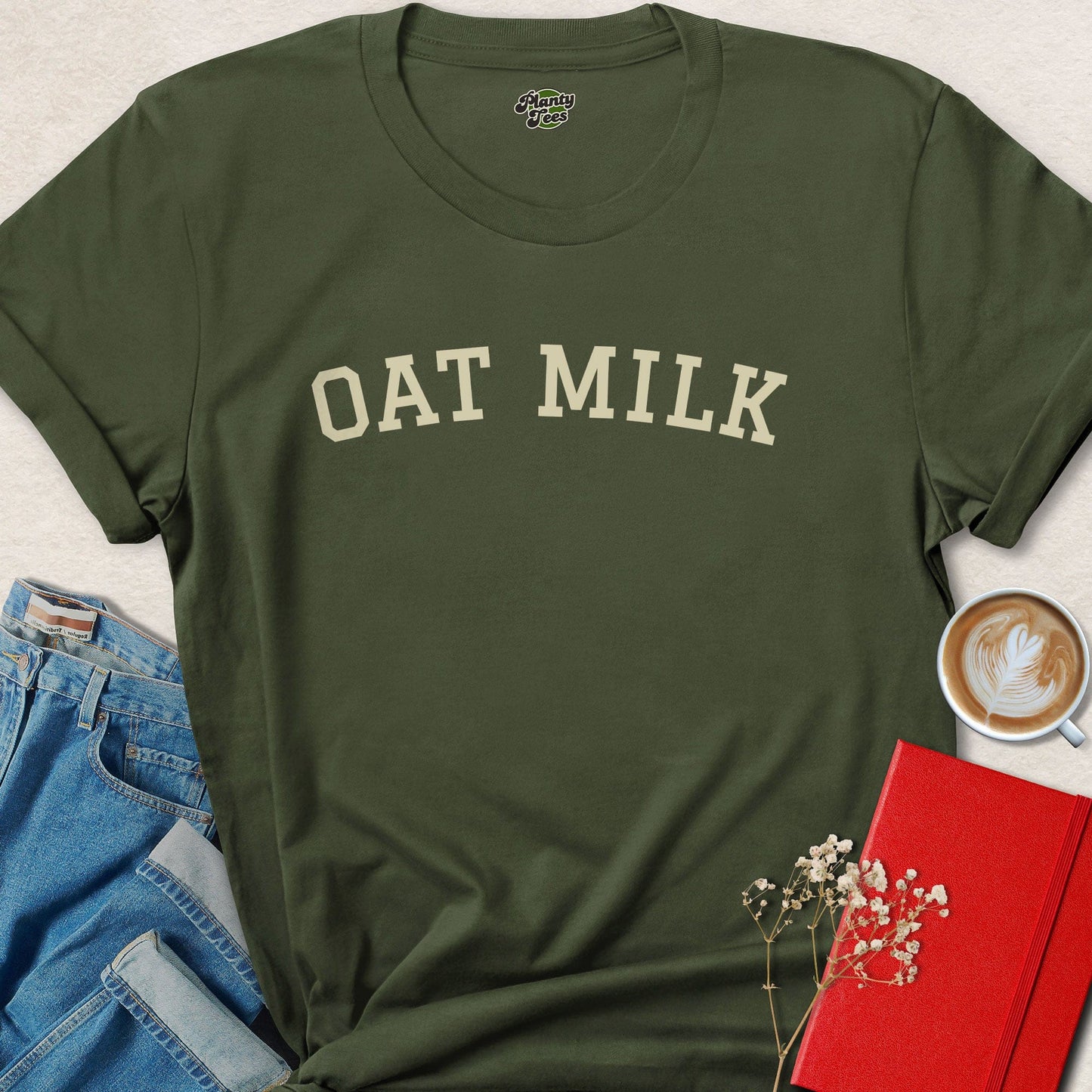 Oat Milk Vegan Shirt Plant Based Milk Lover Vegan Apparel