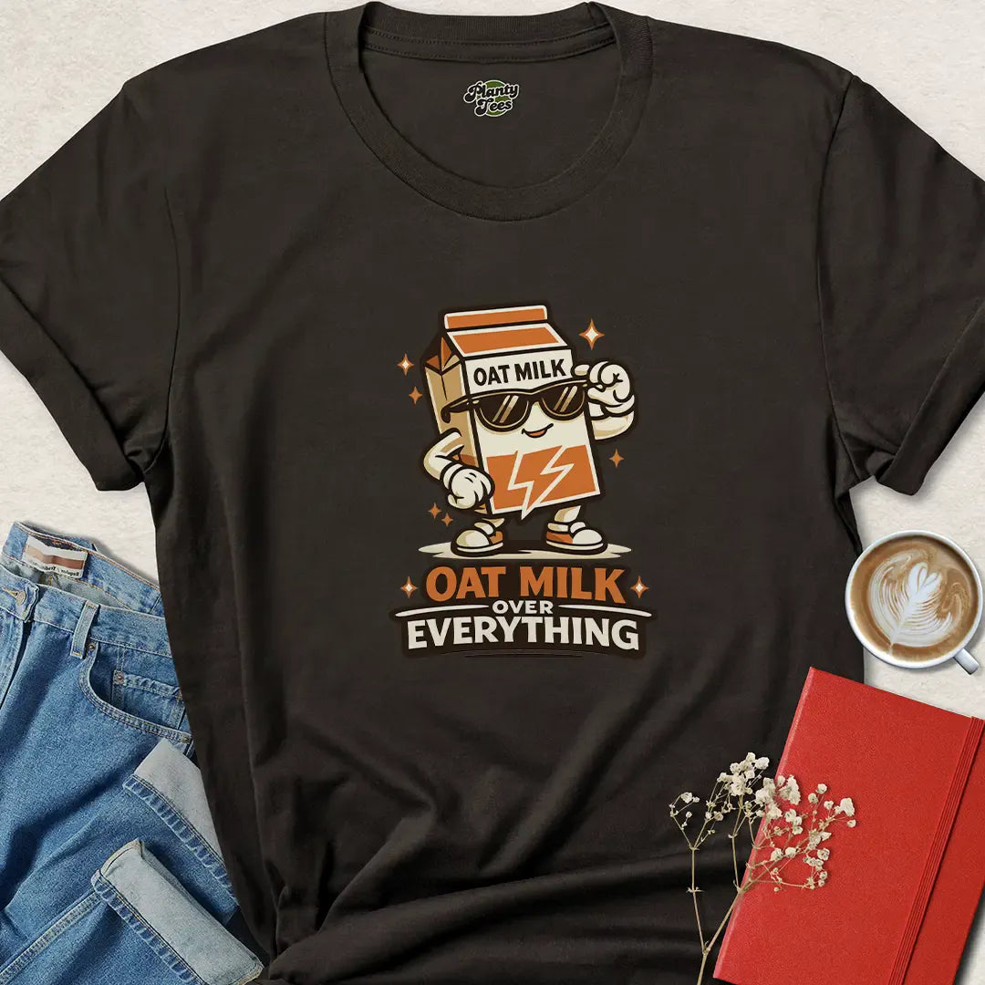 Oat Milk Lover Shirt – Vegan Coffee Graphic Tee