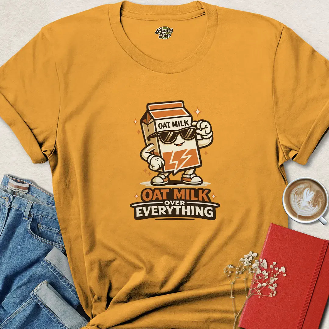 Oat Milk Lover Shirt – Vegan Coffee Graphic Tee