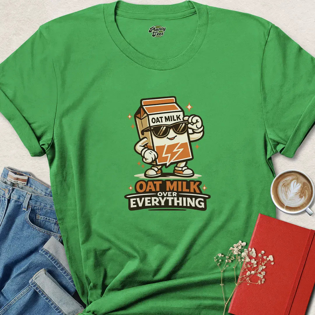 Oat Milk Lover Shirt – Vegan Coffee Graphic Tee