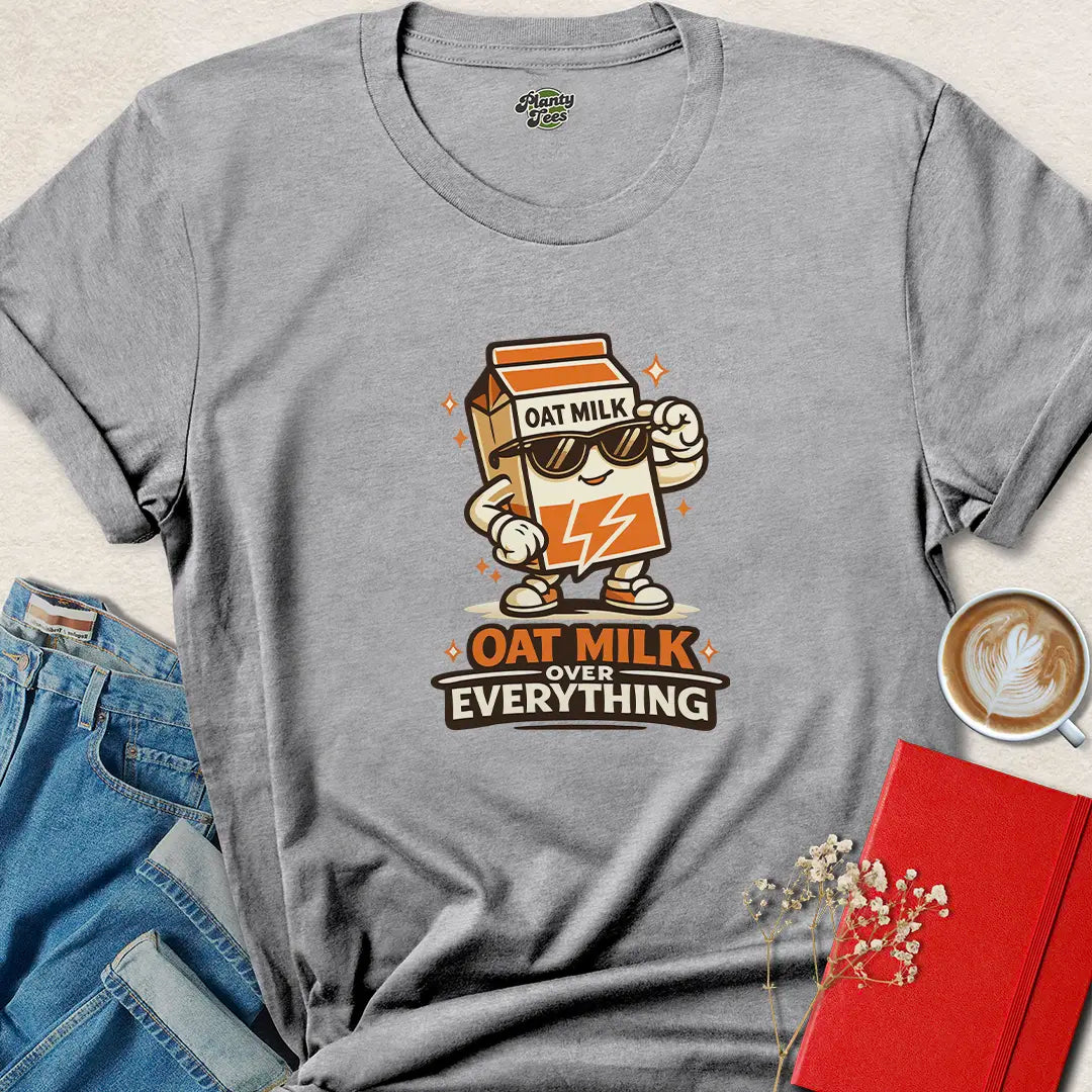 Oat Milk Lover Shirt – Vegan Coffee Graphic Tee